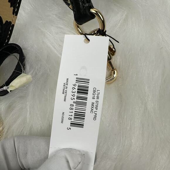 Coach Leather Strap With Leopard Print In Gold/Leopard Multi CBQ18 NWT - Picture 4 of 5